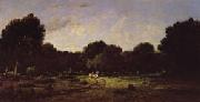 Theodore Rousseau Clearing in a High Forest,Forest of Fontainebleau(The Cart) USA oil painting reproduction